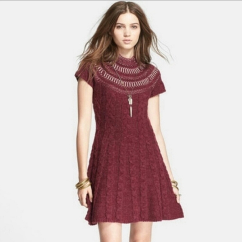 Free People Nordic Nights Sweater Dress Medium